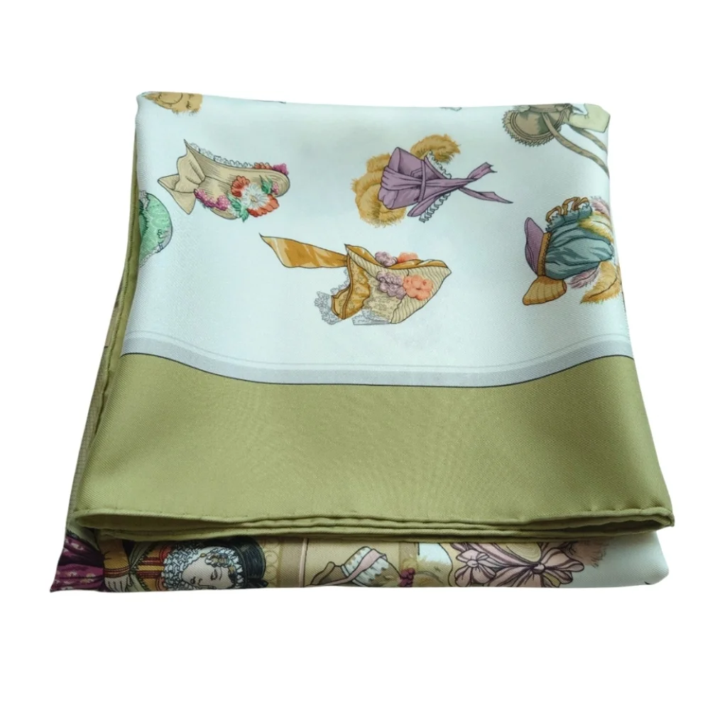 HERMES Paris Modiste Silk Scarf 90 New Authentic